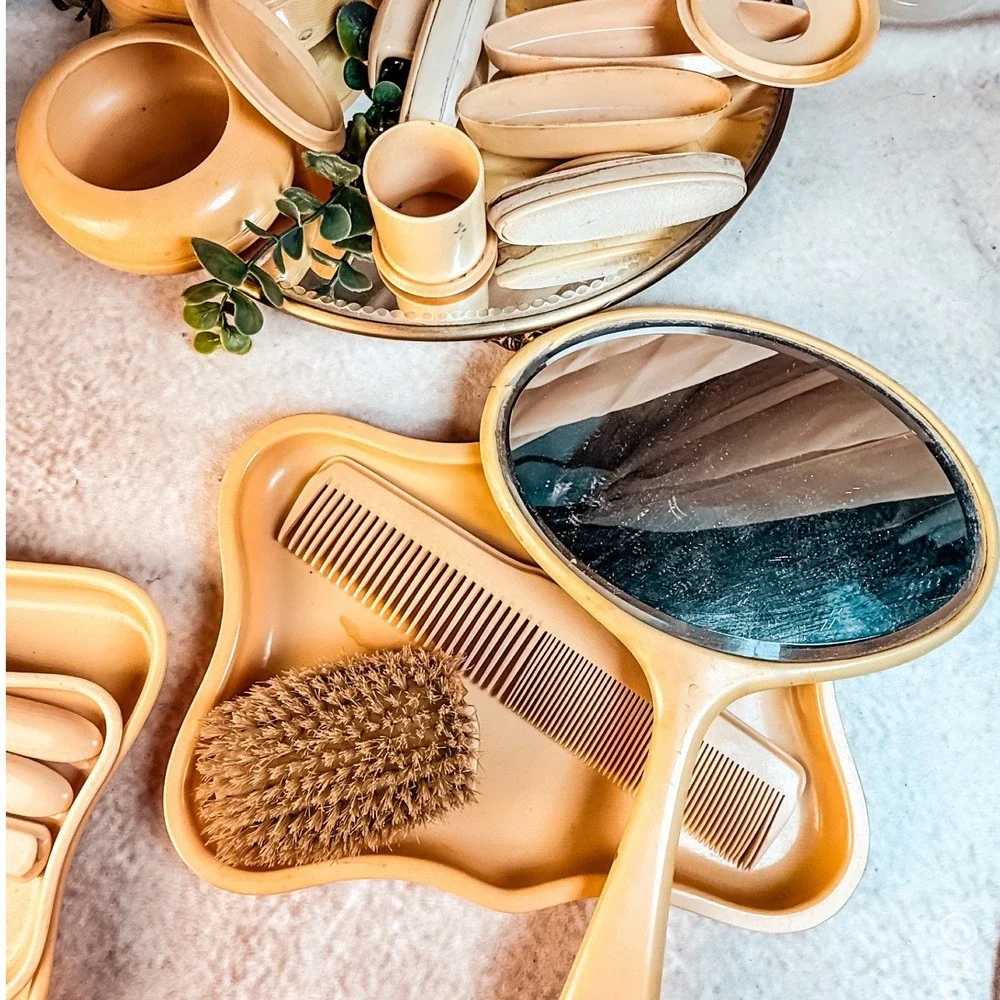 French Ivory Vintage Vanity Set